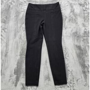Bar III Leggings Womens S Black Pull-On Ponte‎ Front Seam Skinny Stretch Preppy